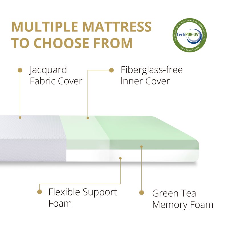 Arctus Twin Mattress 6 Inch Gel Memory Foam Mattress In A Box Medium