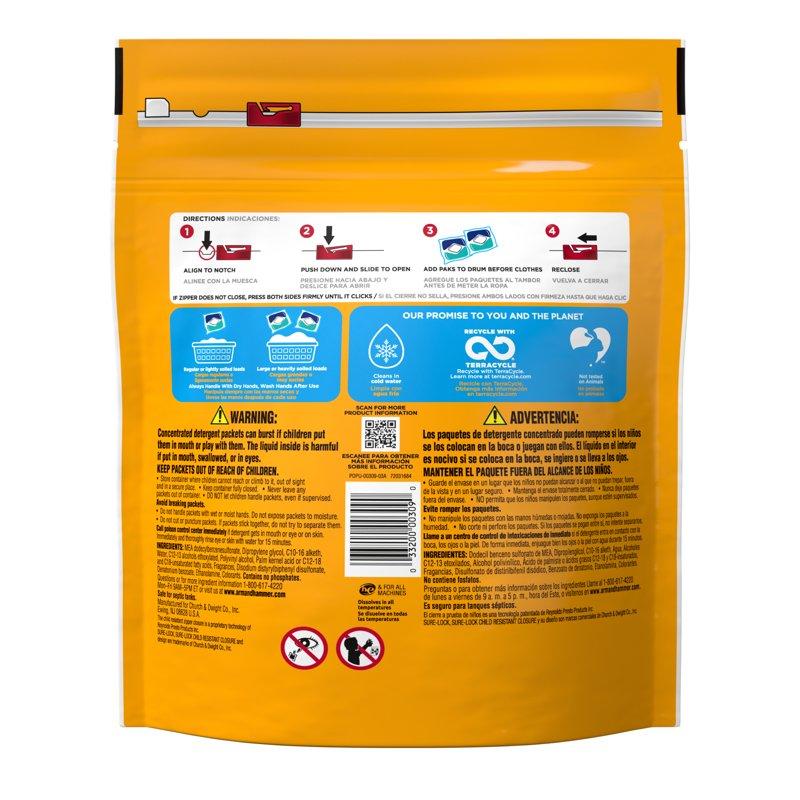 ARM & HAMMER Clean Burst 5-in-1 Laundry Detergent Power Paks Powerfully Clean Clean Burst Scent 42 Count