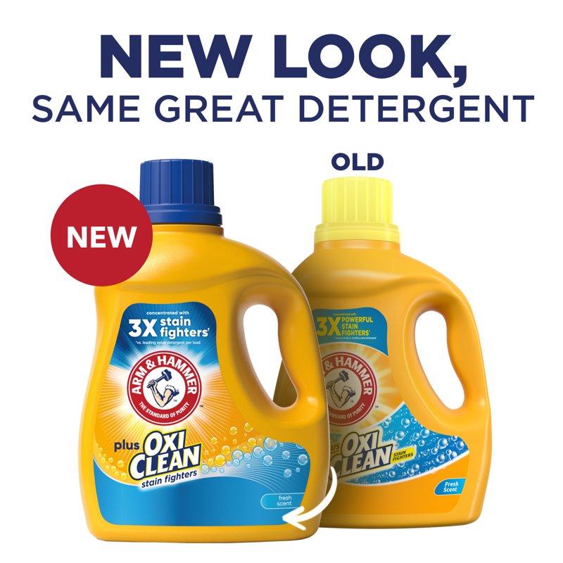 ARM & HAMMER Plus OxiClean Stain Fighters Liquid Laundry Detergent Fresh Scent 77 Loads