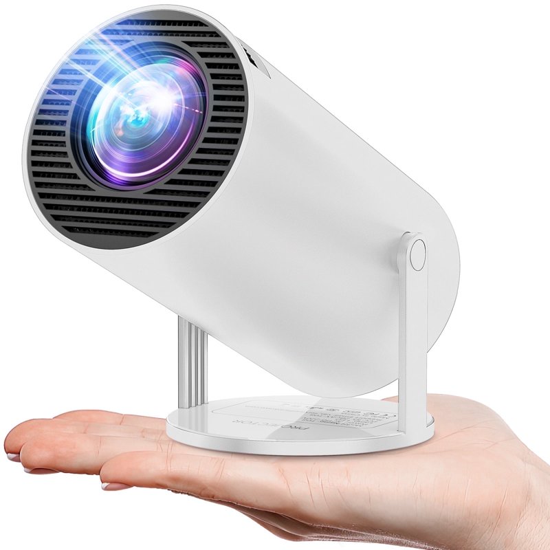 ARTSEA Projector 4K 1080P Support Mini Projector Smart for Movie Projection Compatible with Phone- White