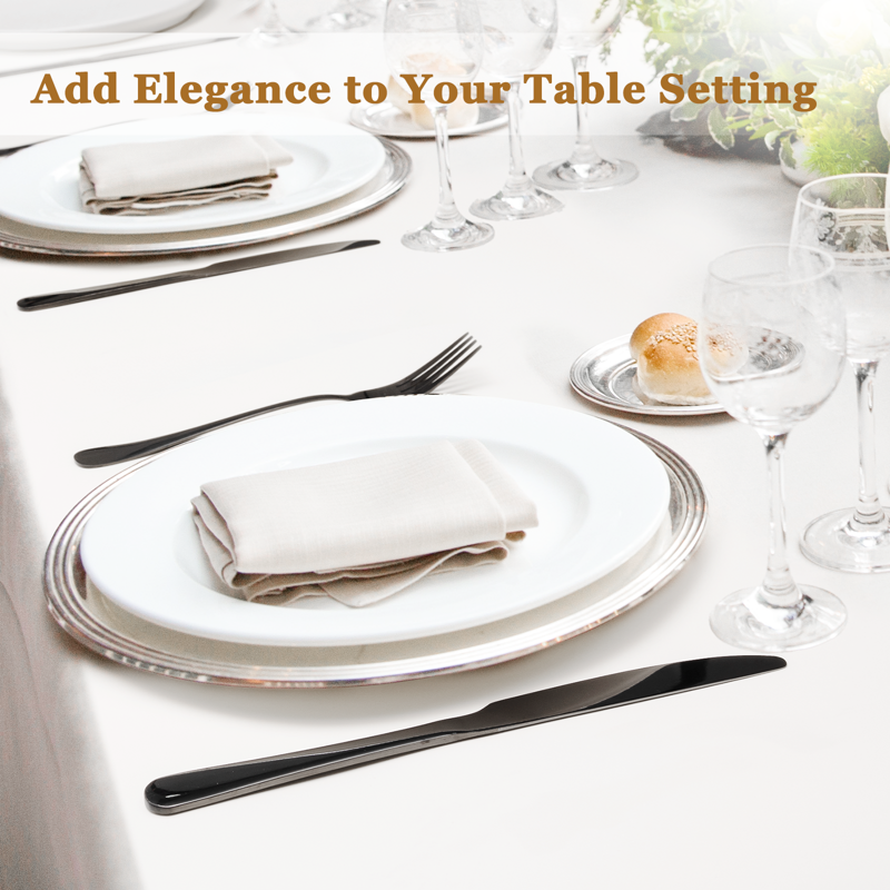 Astercook 25-Pieces Black Silverware Set With Steak Knives Black Flatware Set For 4 Food-Grade Stainless Steel Tableware Cutlery Set Eating Mirror Polished Utensil Set For Home Restaurant