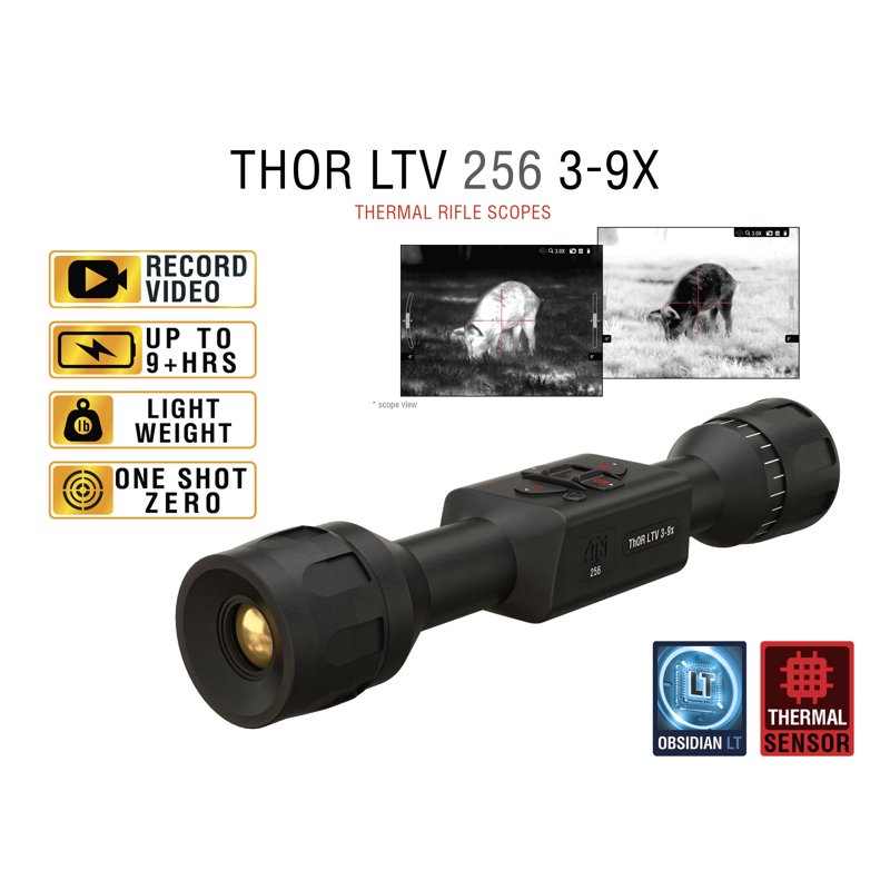 ATN ThOR LTV 256 Thermal Rifle Scope3-9x 256x192 Resolution