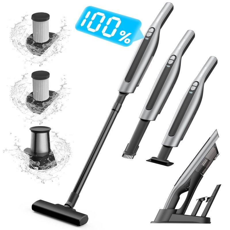 AUOSHI Handheld Vacuum Cleaner Cordless 18000PA 7500mAh Portable Rechargeable Car Vacuum with 2 Suction Modes High Power Mini Vacuum Cleaner for Car Home Kitchen Office