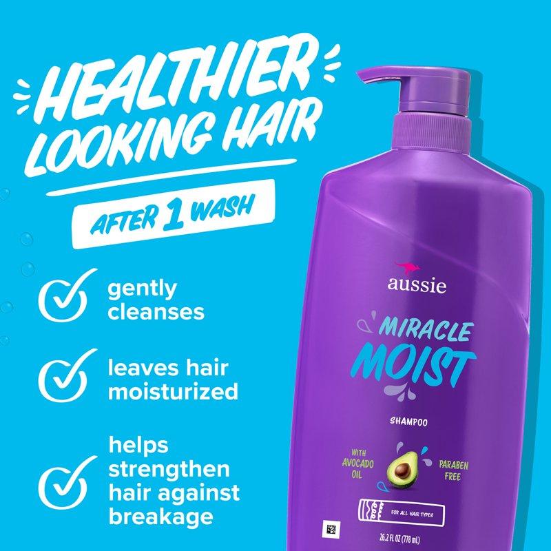 Aussie Miracle Moist Shampoo And Conditioner Dual Pack Hair Set 26.2 Fl Oz