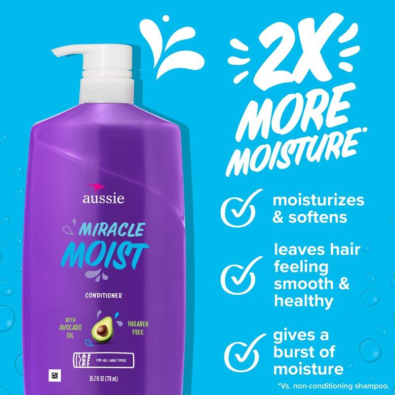 Aussie Miracle Moist Shampoo And Conditioner Dual Pack Hair Set 26.2 Fl Oz