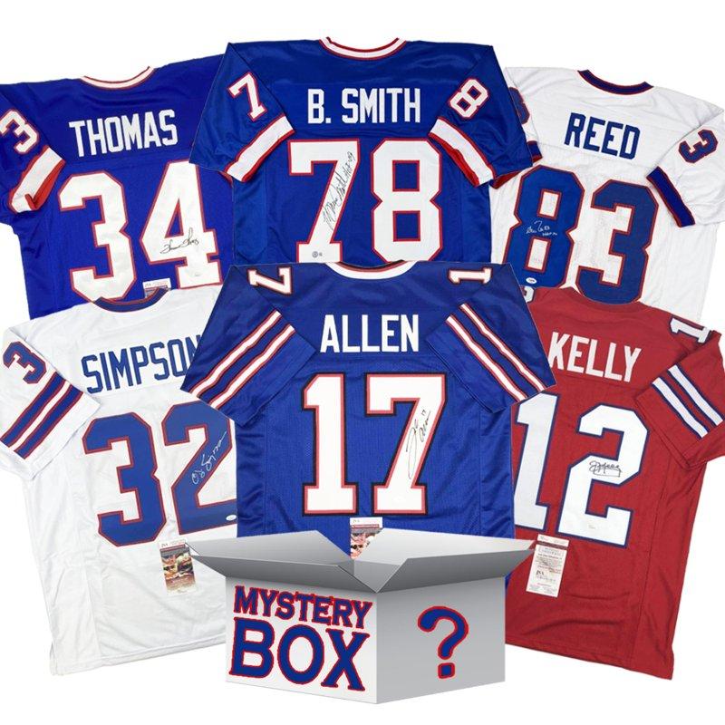 Autographed/Signed Buffalo Football Jersey Mystery Box with PSA JSA or Beckett COA