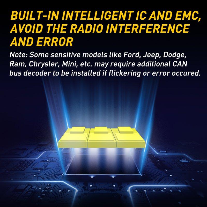 AUXITO H11 Headlight Bulb 14000LM 300% Brighter H8 H9 H11 LED Headlight Bulbs For Low Beam High Beam 6000K White Pack Of 2