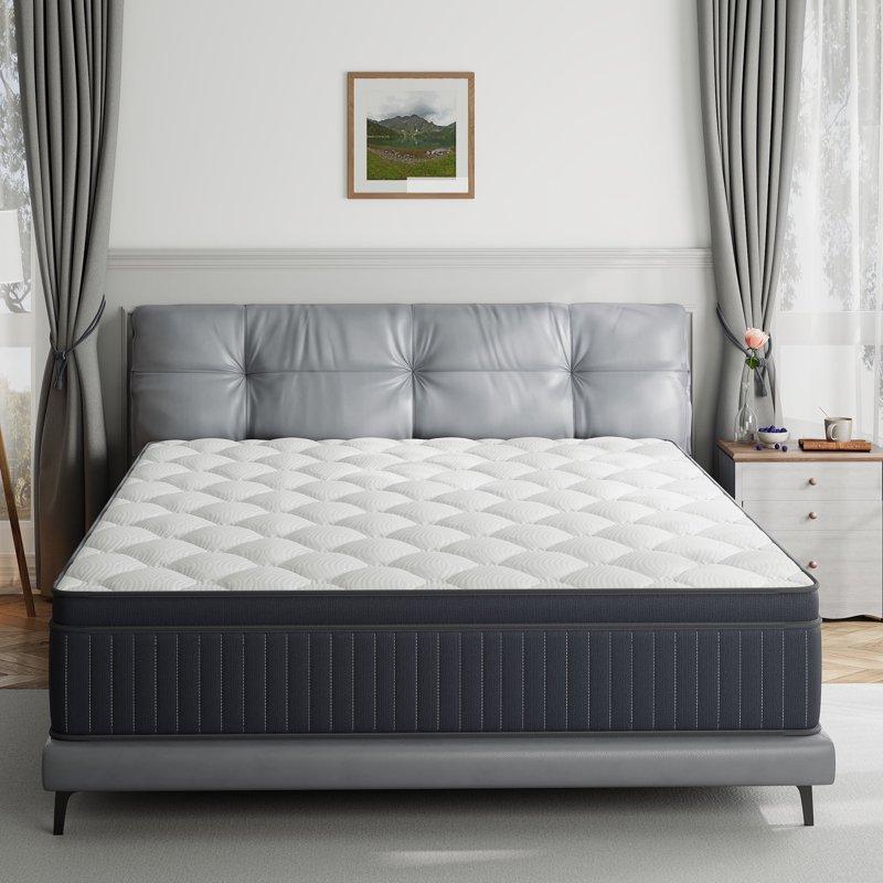 Babo Care TXO 12" Cooling Queen Medium Euro Hybrid Mattress with Manual