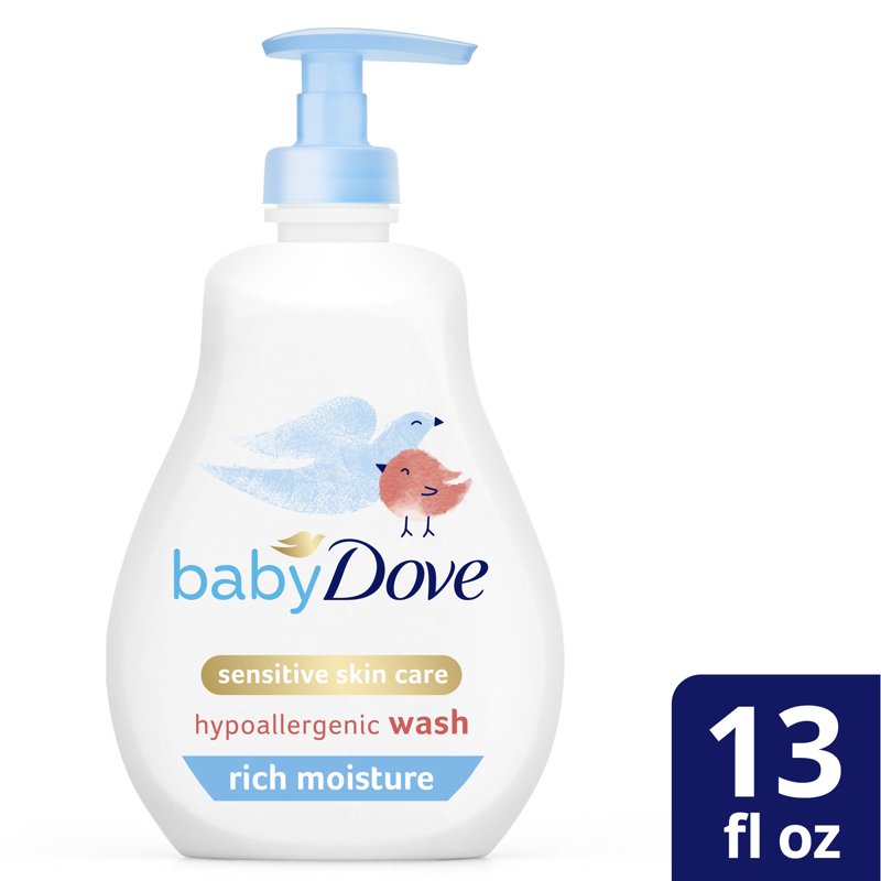 Baby Dove Rich Moisture Hypoallergnic Wash Newborn Sensitive Skin 13 Oz