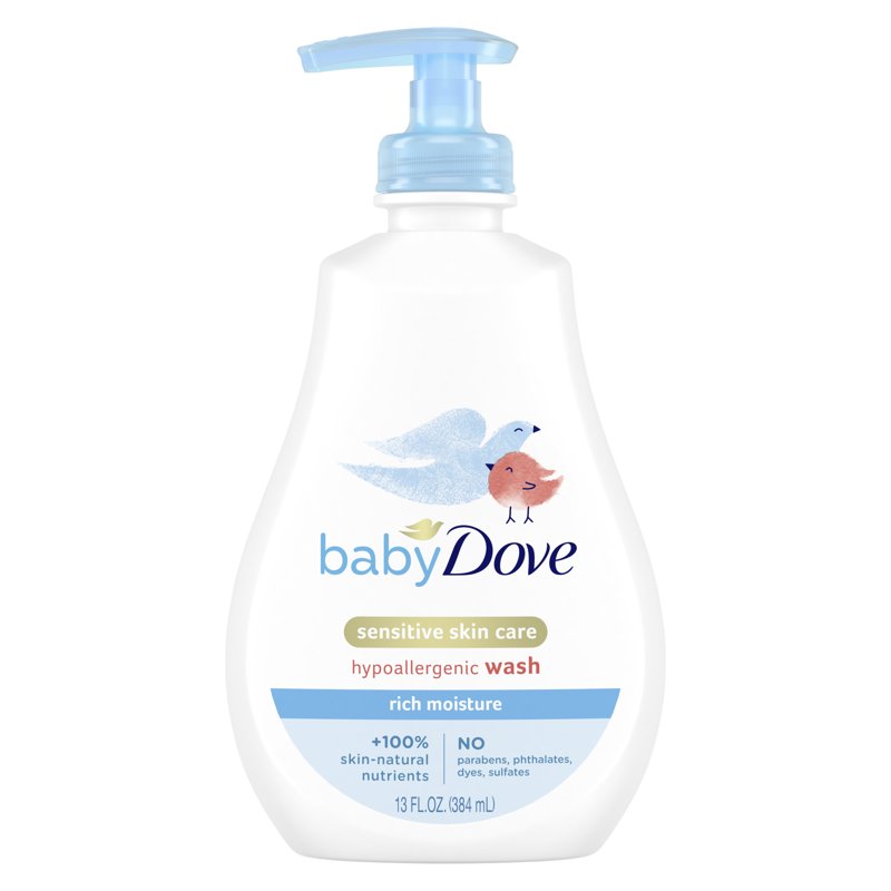 Baby Dove Rich Moisture Hypoallergnic Wash Newborn Sensitive Skin 13 oz