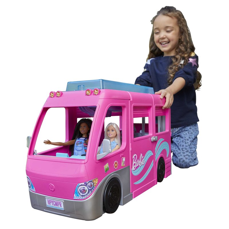 Barbie Doll DreamCamper Van Playset with Pets Pool Slide & Accessories Toys For Ages 3 Years Old & up