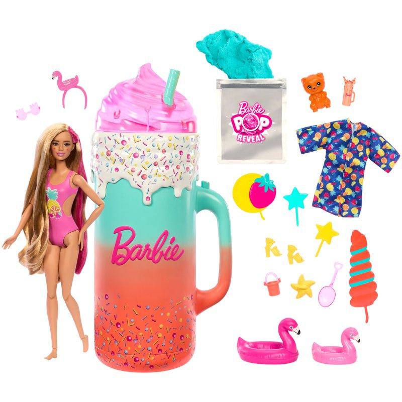 Barbie Pop Reveal Rise & Surprise Gift Set with Scented Doll Squishy Scented Pet & More