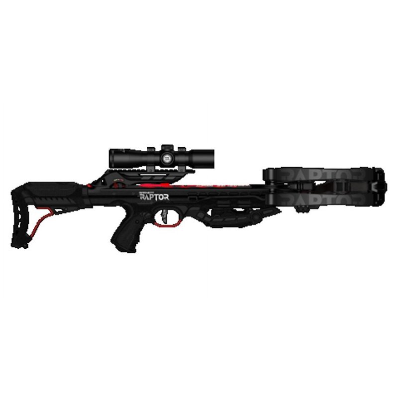 Barnett Hyper Raptor 410 FPS Compound Crossbow With Scope And 3 Arrow (Black)