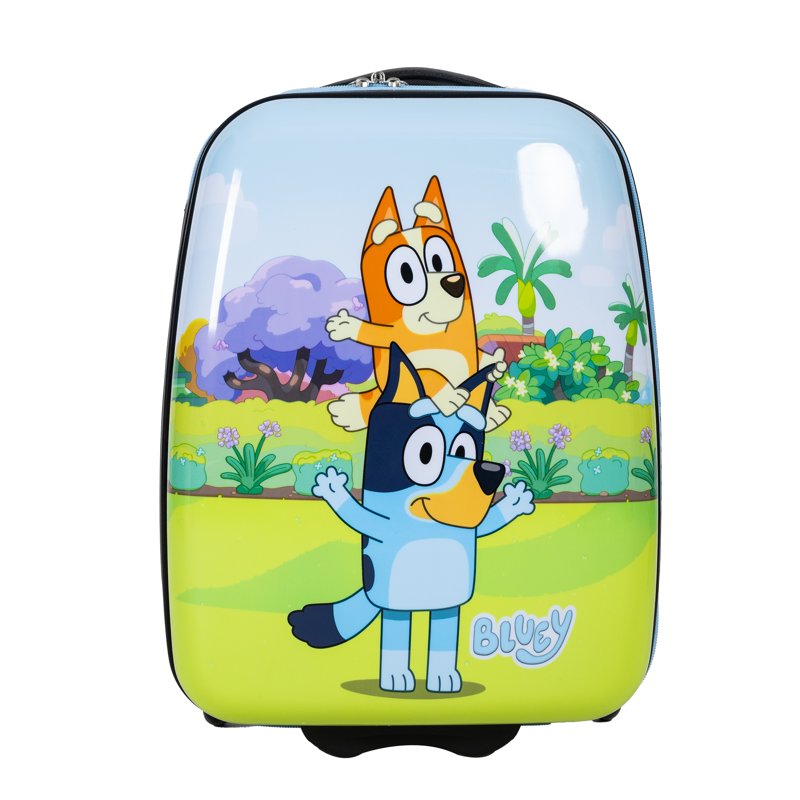 BBC Bluey Kid's 16" Carry On Hardside Luggage Spinner -Light Blue