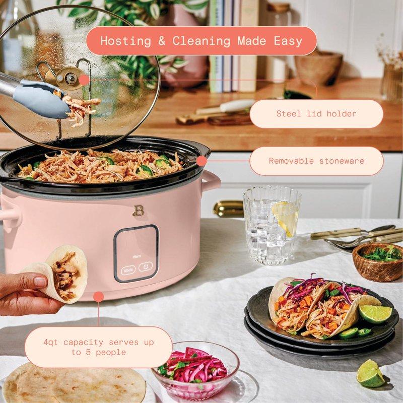 Beautiful 4Qt Slow Cooker With Touch-Activated Display Rose By Drew Barrymore
