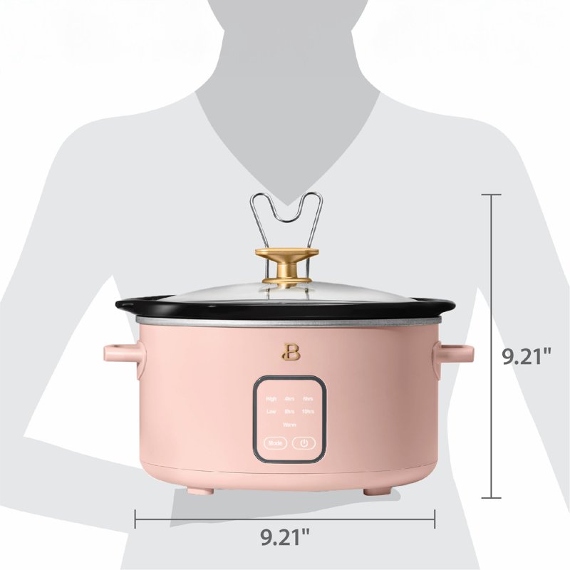 Beautiful 4Qt Slow Cooker With Touch-Activated Display Rose By Drew Barrymore