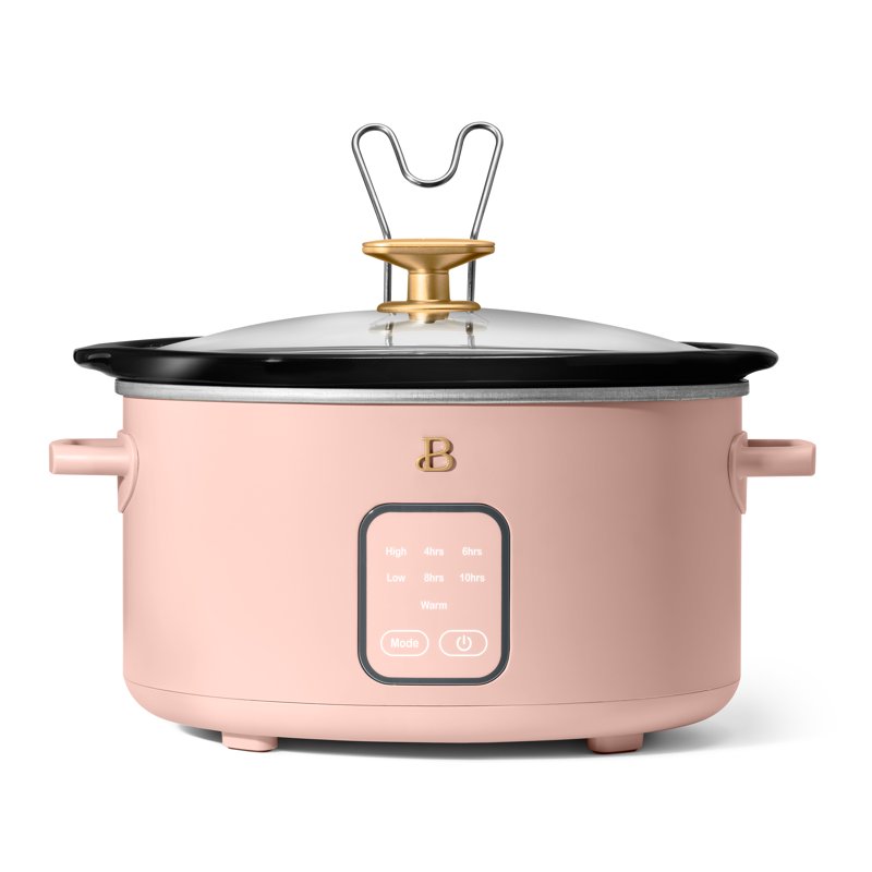 Beautiful 4Qt Slow Cooker with Touch-Activated Display Rose by Drew Barrymore