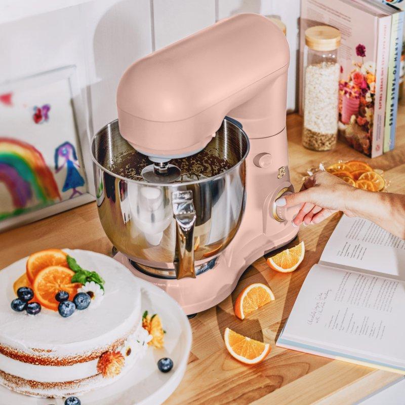 Beautiful 5.3 Qt Stand Mixer Rose With Flat Beater Dough Hook Balloon Whisk