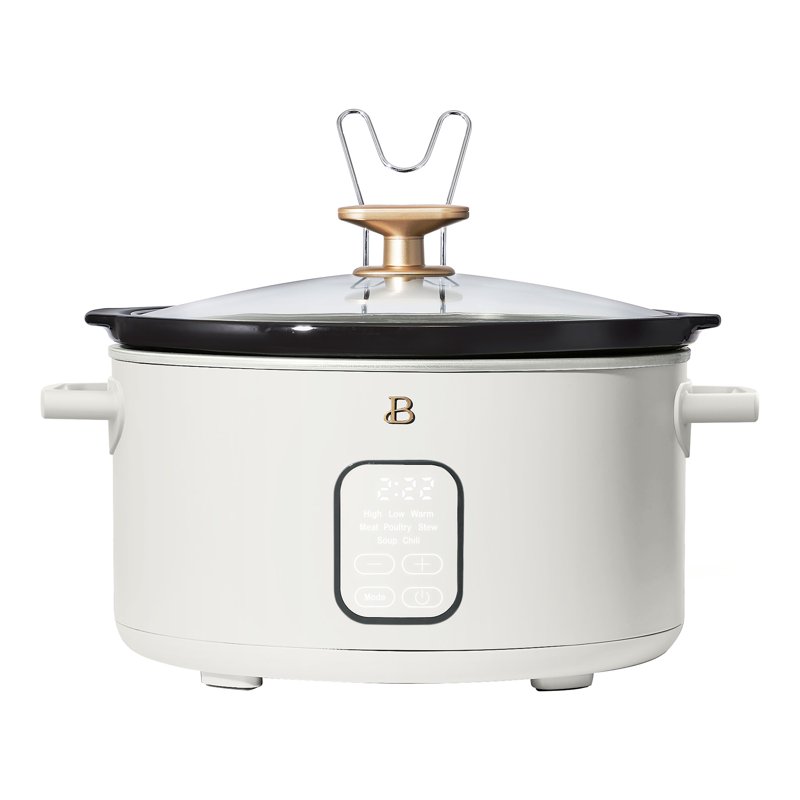 Beautiful 6 Qt Programmable Slow Cooker White Icing by Drew Barrymore