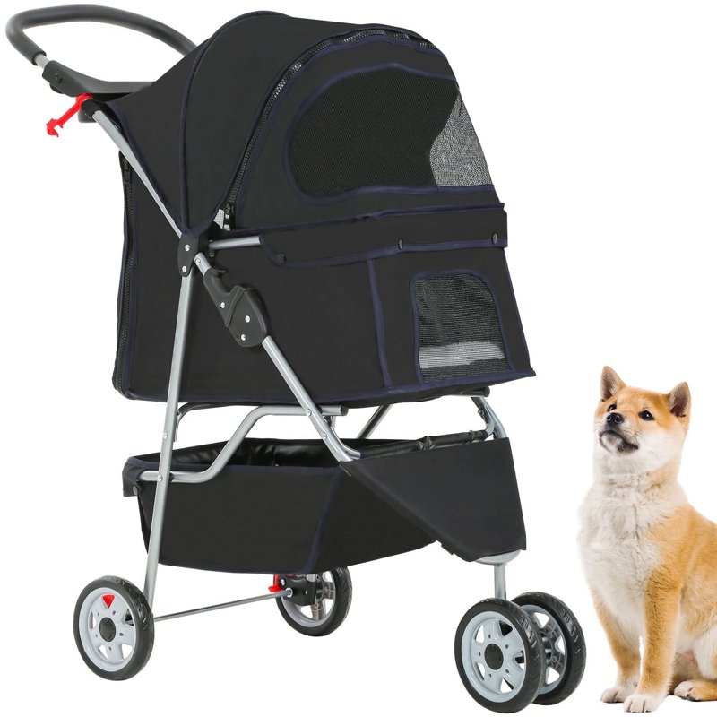 Bestpet Pet Stroller 3 Wheels Travel Folding Carrier T13