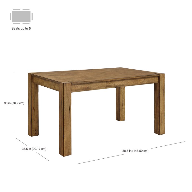 Better Homes & Gardens Bryant Dining Table Rustic Brown