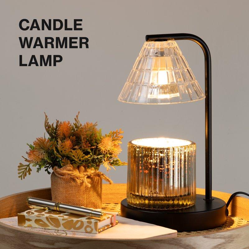 Better Homes & Gardens Candle Warmer Lamp Glass Shade Black Traditional 10.5 Inch 1 Count