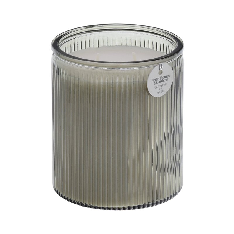 Better Homes & Gardens Caribbean Sea Breeze Scented 2-Wick 17.1oz Ribbed Jar Candle