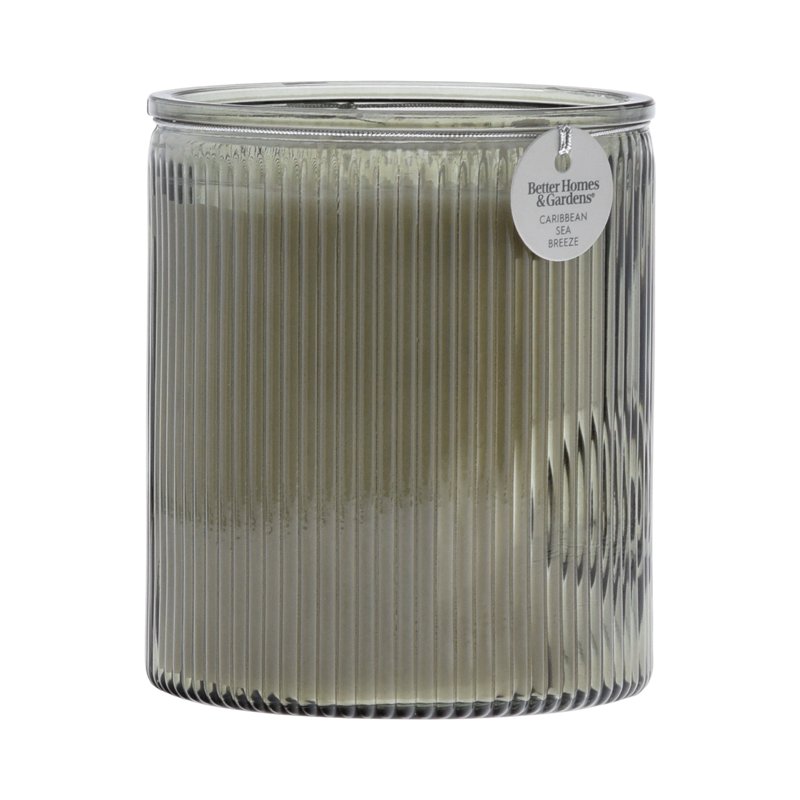 Better Homes & Gardens Caribbean Sea Breeze Scented 2-Wick 17.1oz Ribbed Jar Candle
