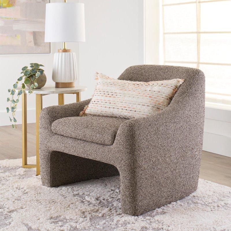 Better Homes & Gardens Emerson Curvy Accent Chair Truffle Brown Boucle