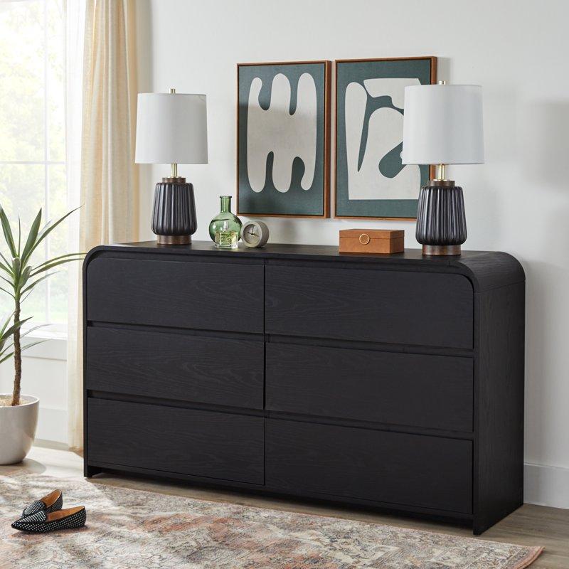 Better Homes & Gardens Juliet 6 Drawer Dresser Black Finish