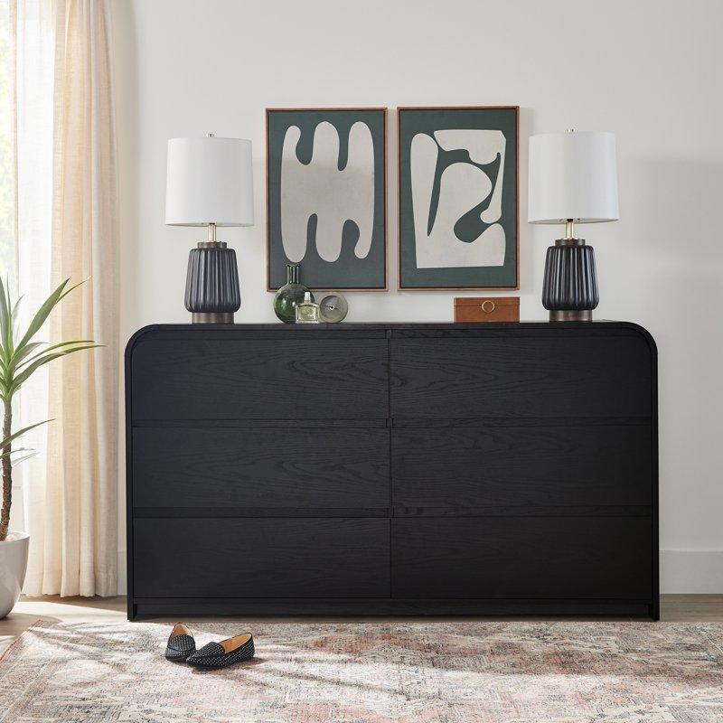Better Homes & Gardens Juliet 6 Drawer Dresser Black Finish