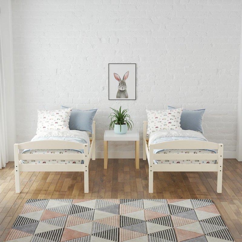 Better Homes & Gardens Leighton Solid Wood Twin-over-Twin Convertible Bunk Bed Vanilla