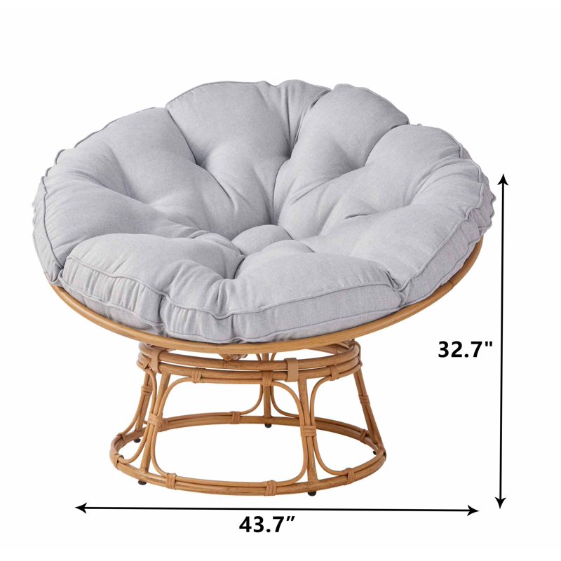 Better Homes & Gardens Papasan Accent Chair Gray Linen