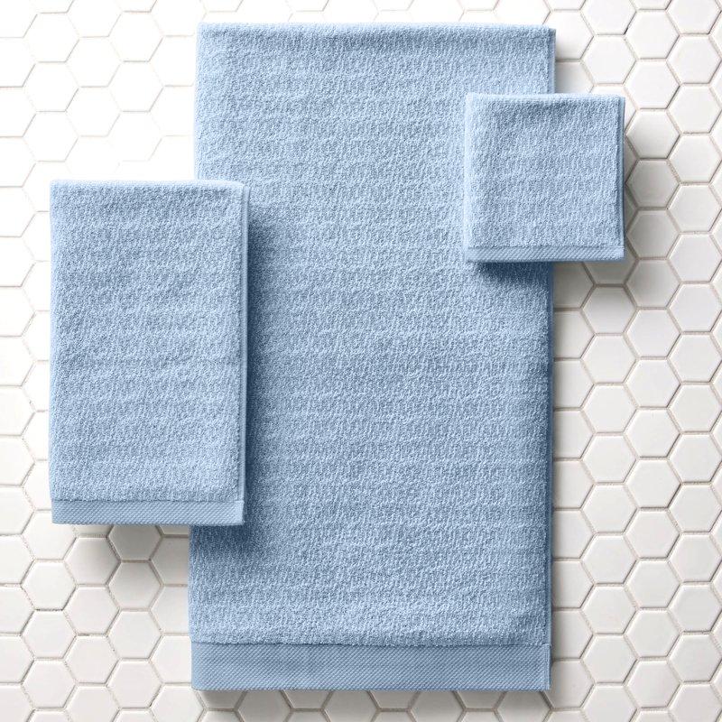 Better Homes & Gardens Signature Soft Melange 6 Piece Towel Set Blue Silver