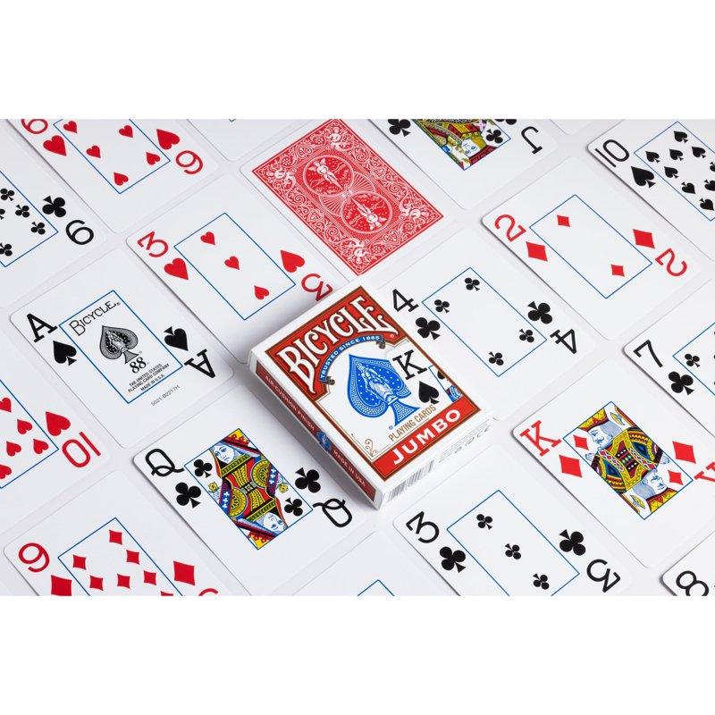 Bicycle Playing Cards Jumbo Index 1 Deck (Red Or Blue - Color May Vary)