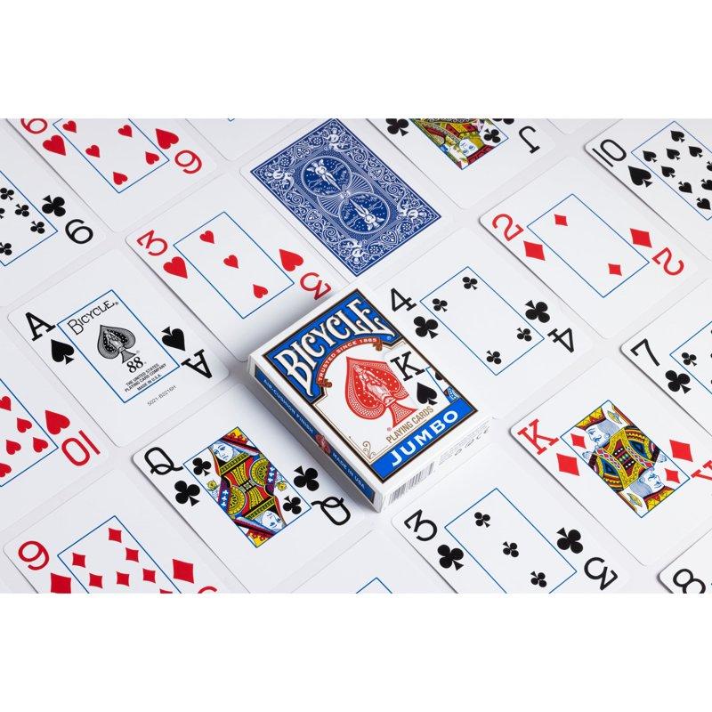 Bicycle Playing Cards Jumbo Index 1 Deck (Red Or Blue - Color May Vary)