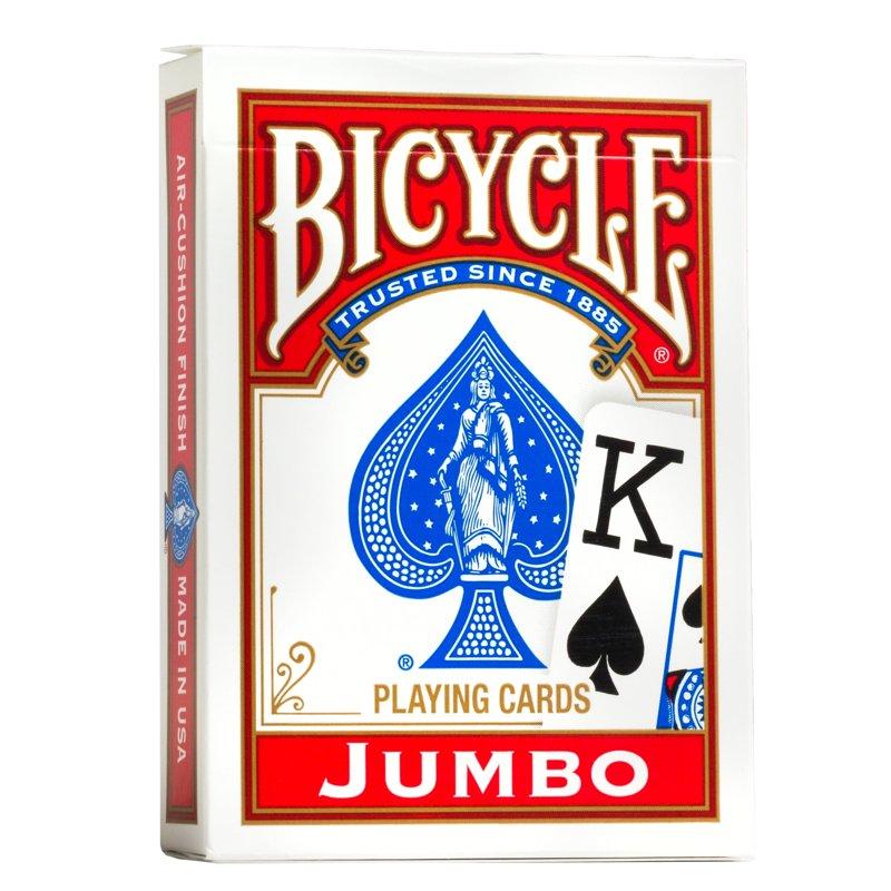 Bicycle Playing Cards Jumbo Index 1 Deck (Red or Blue - Color May Vary)