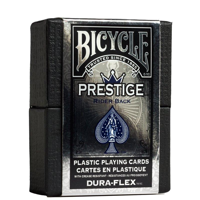 Bicycle Prestige Plastic Premium Playing Cards Standard Index 1 Deck (Red or Blue - Color May Vary)