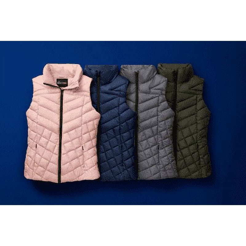 Big Chill Women's And Women's Plus Chevron Quilted Puffer Vest Midweight Sizes S-3X