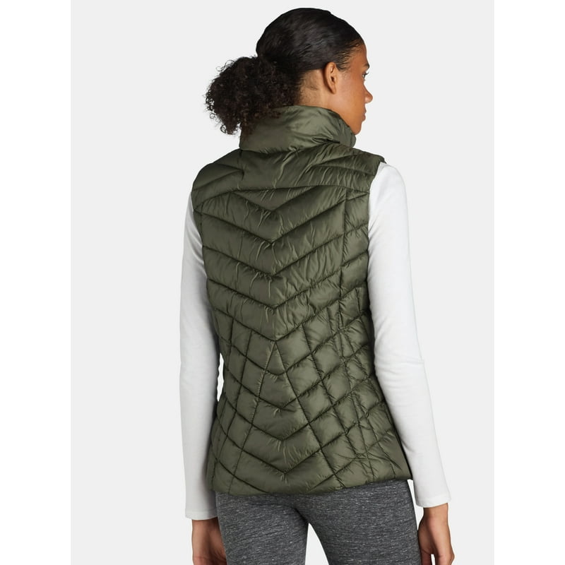 Big Chill Women's And Women's Plus Chevron Quilted Puffer Vest Midweight Sizes S-3X