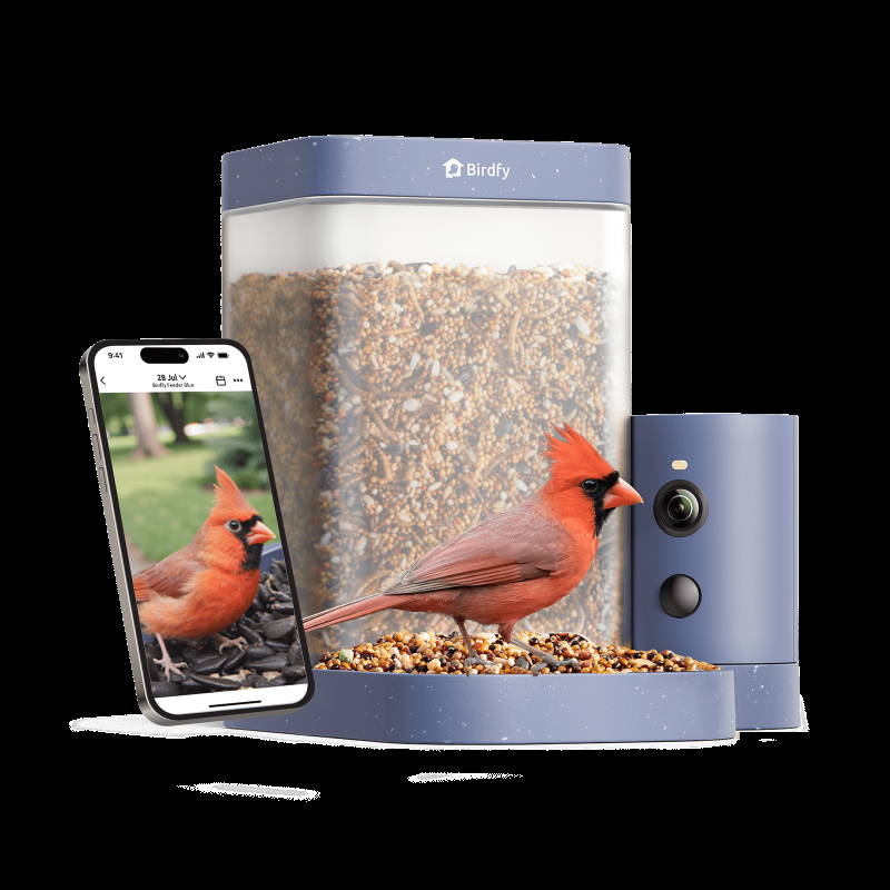 Birdfy Smart Bird Feeder with Camera 60FPS Smooth Video AI Bird Identification & Instant Alerts Auto Capture Perfect Gift for Bird Lovers