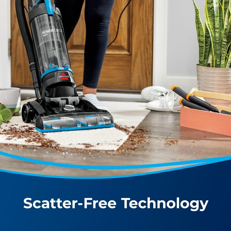 BISSELL PowerForce Helix Bagless Upright Vacuum Pet Friendly Scatter-Free Technology Helix Dirt Separation System Lightweight 3313 Blue & Black