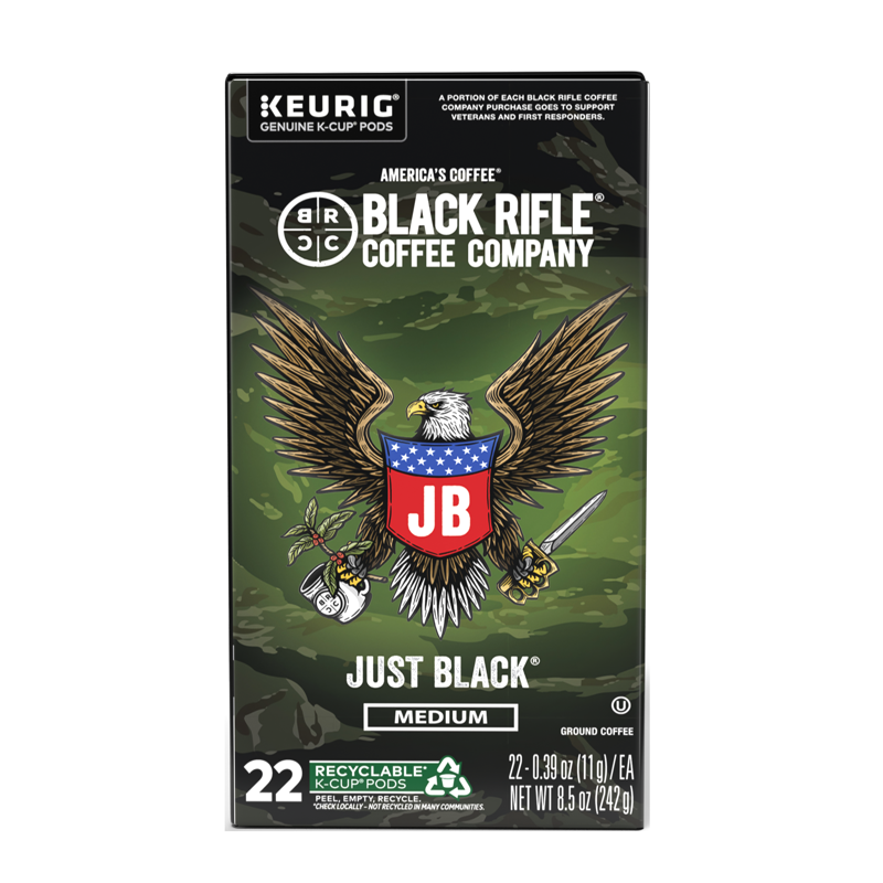 Black Rifle Coffee Company Just Black Keurig K-Cup Pods Medium Roast 22 Ct