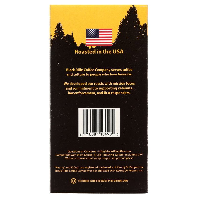 Black Rifle Coffee Company Tactisquatch K-Cup Pods Dark Roast 22 Ct