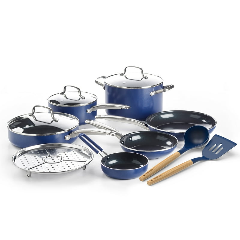 Blue Diamond 12-Piece Ceramic Nonstick Cookware Set – Toxin-Free Dishwasher Safe Oven Safe Nonstick