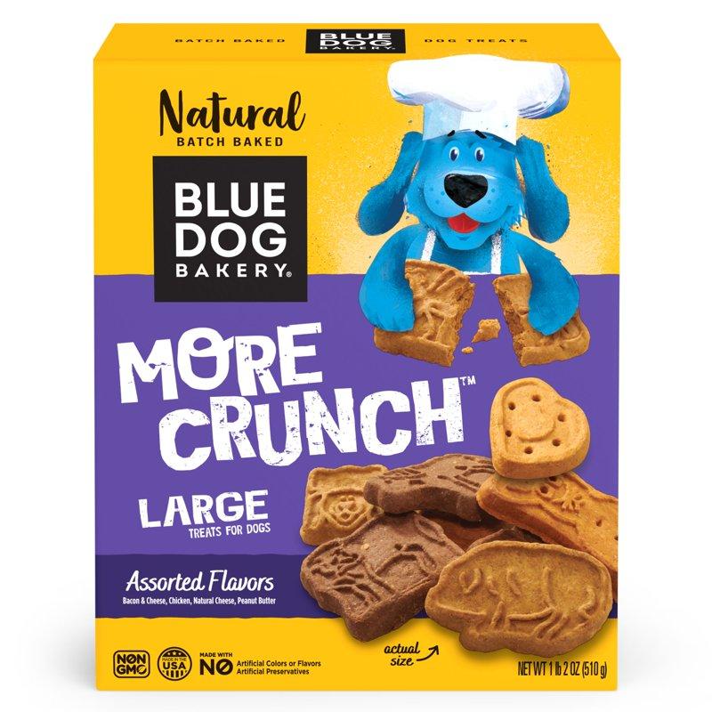 Blue Dog Bakery More Crunch Assorted Flavors Biscuit Treats for Dogs Large 1 lb. 2 oz