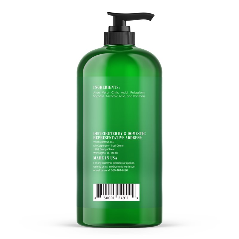 Botanic Hearth Aloe Vera Moisturizing Liquid Gel – 100% Pure Aloe Enriched With Vitamin C For Dry & Itchy Skin – No Added Color Fragrance Or Alcohol – 16 Fl. Oz