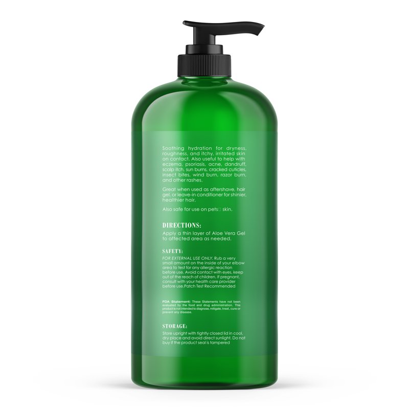 Botanic Hearth Aloe Vera Moisturizing Liquid Gel – 100% Pure Aloe Enriched With Vitamin C For Dry & Itchy Skin – No Added Color Fragrance Or Alcohol – 16 Fl. Oz