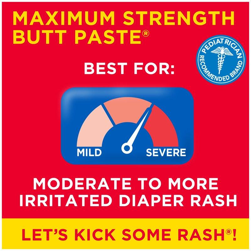 Boudreaux's Butt Paste Maximum Strength Diaper Rash Cream Ointment For Infant 4 Oz Tube