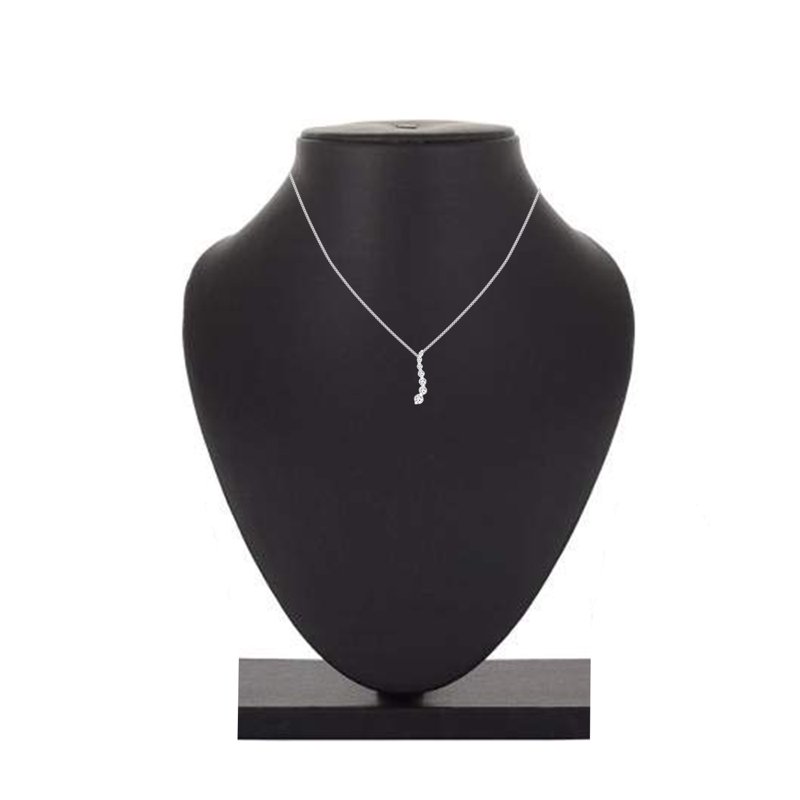 Brilliance Fine Jewelry Journey 1/4 Carat Lab Grown Diamond Pendant Necklace In Sterling Silver